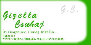 gizella csuhaj business card